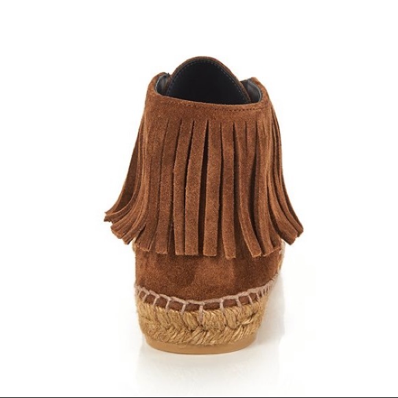 Saint Laurent Fringe Suede Lace-Up Espadrilles - Picture 6 of 12